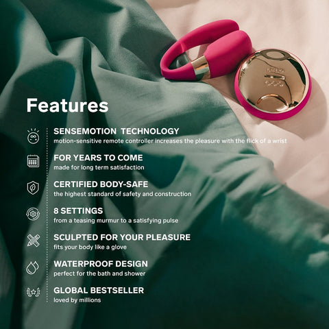 Lelo Tiani 3 (Deep Rose) – Waterproof Couples Massager Couples Toys