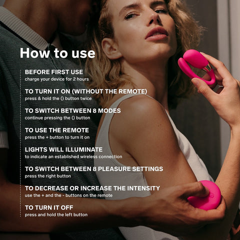 Lelo Tiani 3 (Deep Rose) – Waterproof Couples Massager Couples Toys