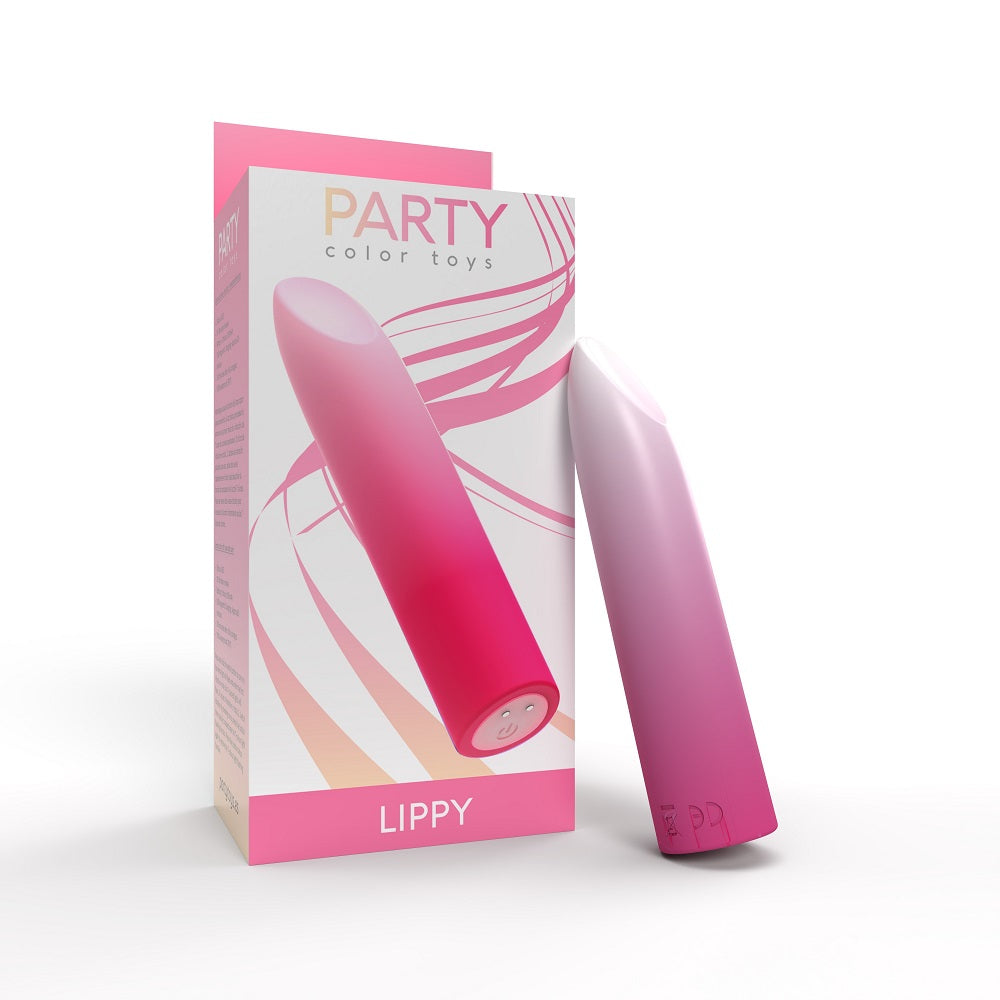 Party Color Lippy (Pink) – Waterproof Rechargeable Bullet Vibrator 4.25 Inches Default Title BULLETS