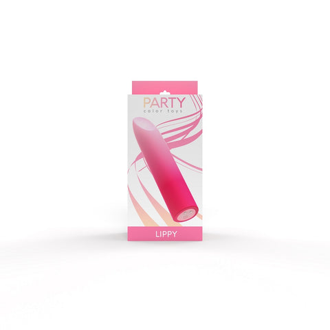 Party Color Lippy (Pink) – Waterproof Rechargeable Bullet Vibrator 4.25 Inches BULLETS