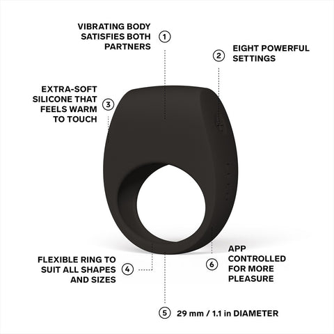 Lelo Tor 3 App Controlled Vibrating Cockring for Couples Cock Rings Vibrating