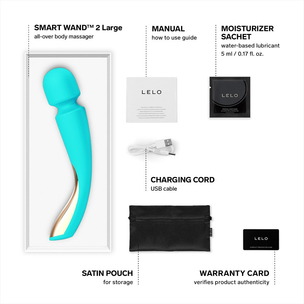 Lelo Smart Wand 2 Large (Aqua) – Luxury Full-Body Massager > Sex Toys > Massage Wands