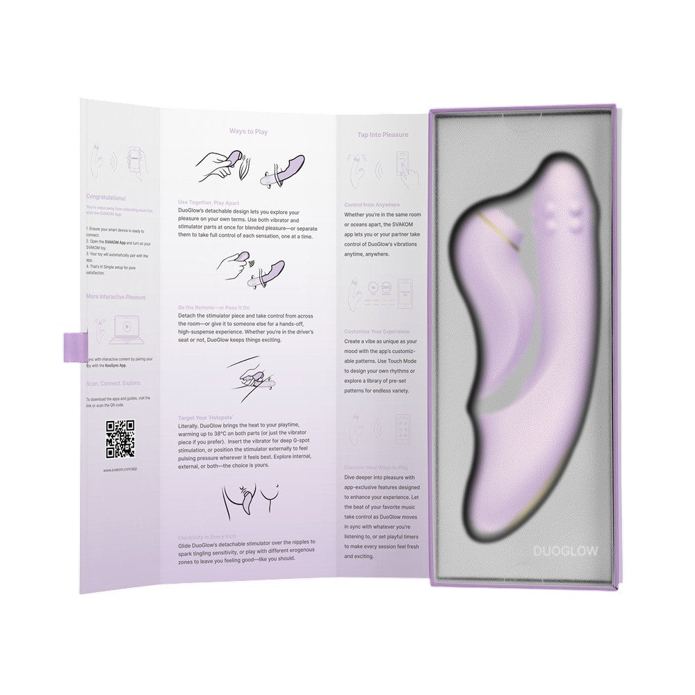 Svakom Duoglow 7.7 Inch 2-in-1 Powerful Remote-Controlled Vibrator > Vibrators > Ladies > Rabbit