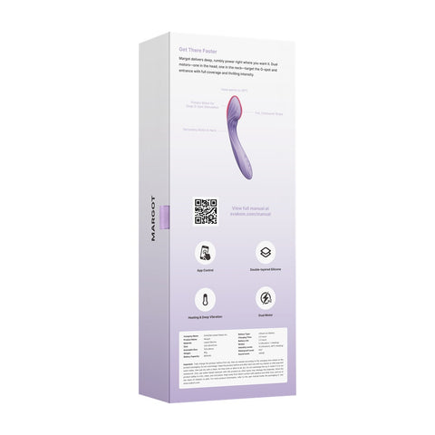 Svakom Margot (Lilac) – Dual Motor Warming G-Spot Vibrator with Deep Vibration and Multiple Intensity Levels Vibrators - G Spot