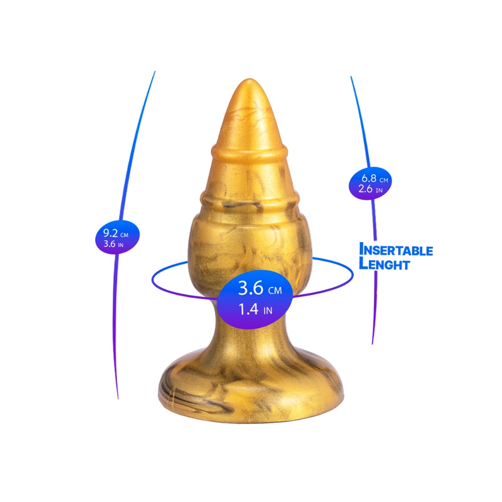 SilexD Fantasy Collection Goldy (Gold) – Medium Silicone Butt Plug > Anal Range > Butt Plugs
