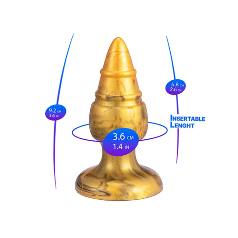 SilexD Fantasy Collection Goldy (Gold) – Medium Silicone Butt Plug > Anal Range > Butt Plugs