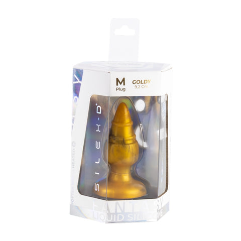 SilexD Fantasy Collection Goldy (Gold) – Medium Silicone Butt Plug > Anal Range > Butt Plugs