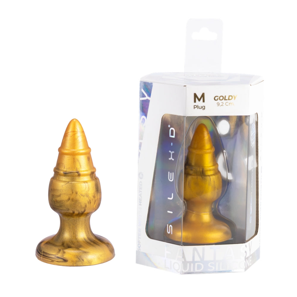 SilexD Fantasy Collection Goldy (Gold) – Medium Silicone Butt Plug > Anal Range > Butt Plugs