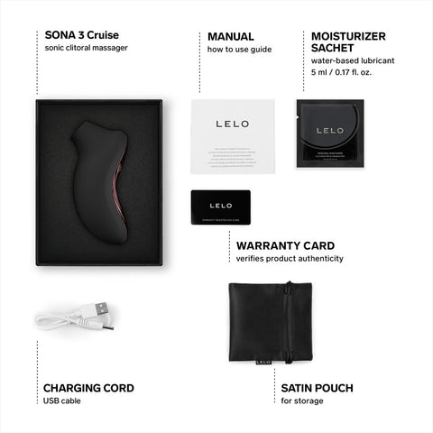 Lelo Sona 3 Cruise (Black) – Sonic Clitoral Massager > Sex Toys For Ladies > Clitoral Vibrators and Stimulators