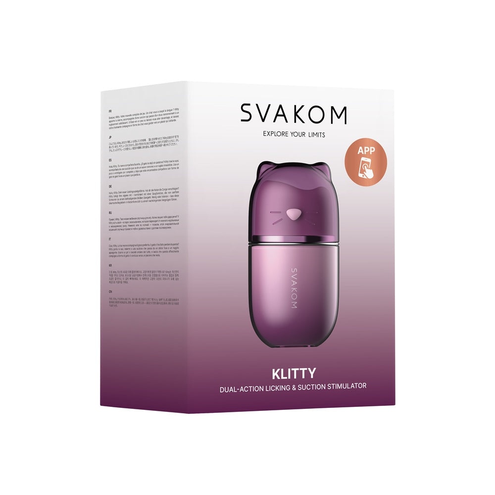 Svakom Klitty Dual Action Licking and Suction Stimulator > Sex Toys For Ladies > Air Pulsation