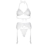Leg Avenue Lace Bra Top, String and Garter Belt – Lingerie Set > Clothes > Lingerie Sets