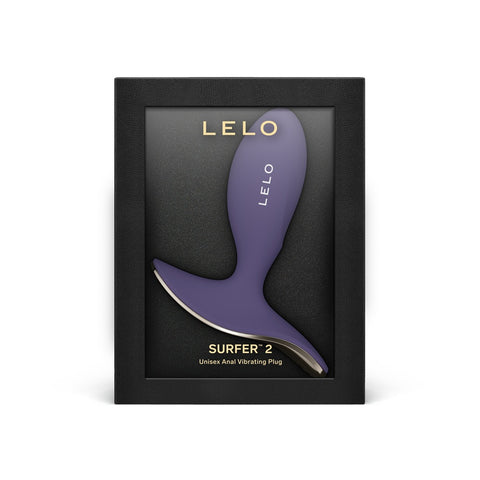 Lelo Surfer 2 – Unisex Waterproof Anal Vibrating Plug - Purple > Anal Range > Vibrating Butt Plugs