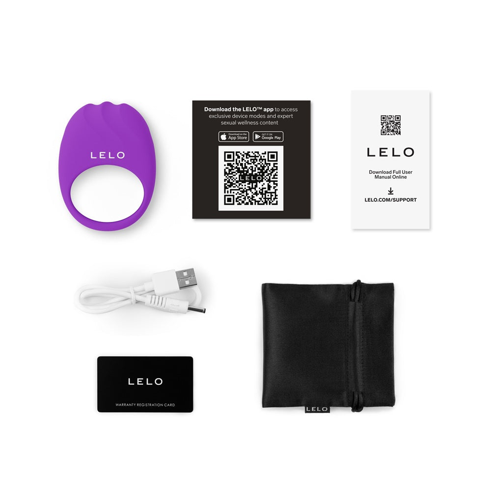 Lelo Originals Lifeguard – Waterproof Silicone Vibrating Cock Ring - Purple > Cock Ring > Vibrating