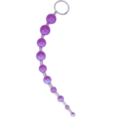 Loving Joy Anal Love Beads (Purple) – Flexible Jelly Anal Beads Anal Beads