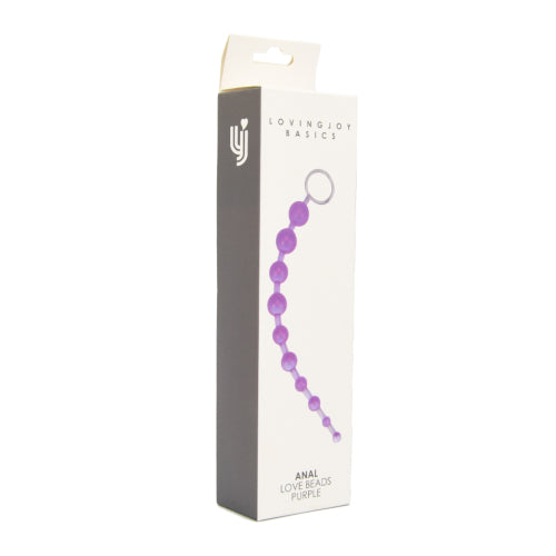 Loving Joy Anal Love Beads (Purple) – Flexible Jelly Anal Beads Anal Beads