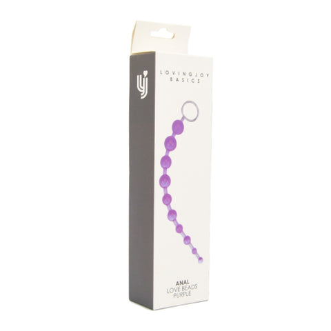 Loving Joy Anal Love Beads (Purple) – Flexible Jelly Anal Beads Anal Beads