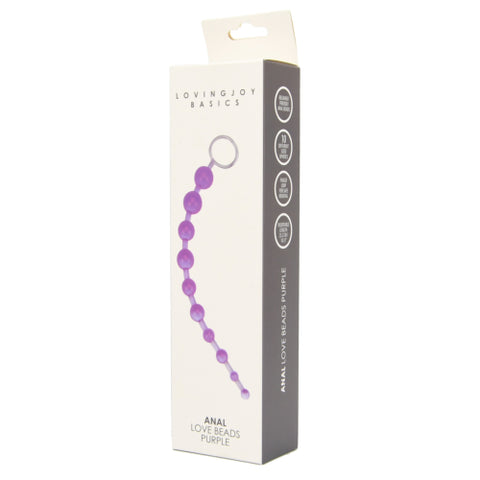 Loving Joy Anal Love Beads (Purple) – Flexible Jelly Anal Beads Anal Beads