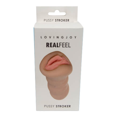 Loving Joy Real Feel Male Masturbator – Soft Textured Pussy Stroker with 5-Inch Insertable Length Strokers - Manual