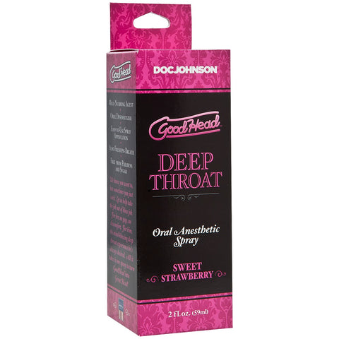 GoodHead Deep Throat Spray 59ml - Sweet Strawberry Flavor > Lube > Oral Gels & Sprays