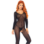 Leg Avenue Long-Sleeved Sheer Black Bodystocking One Size – Sheer Lingerie Apparel Black One Size > Clothes > Bodies and Playsuits