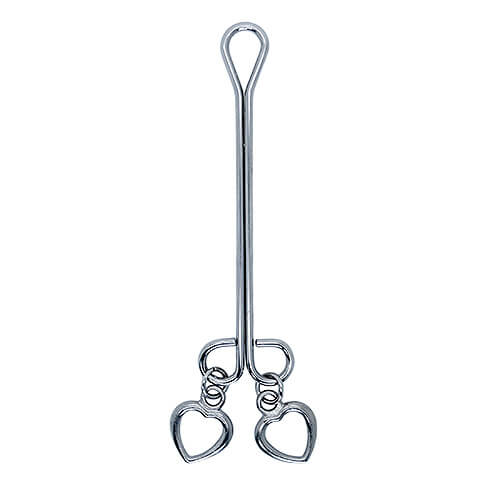Bound to Please Clit Clip – Nickel Free Clit Clip with Heart-Shaped Charms Default Title > Sex Toys > Nipple Clips