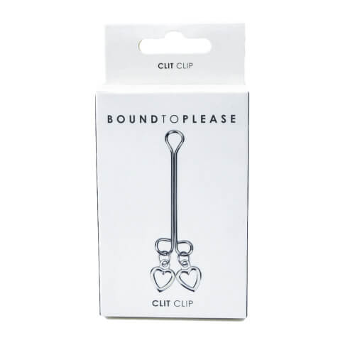 Bound to Please Clit Clip – Nickel Free Clit Clip with Heart-Shaped Charms Nipple Clips