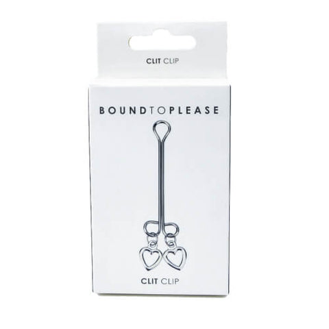Bound to Please Clit Clip – Nickel Free Clit Clip with Heart-Shaped Charms Nipple Clips