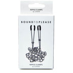 Bound to Please Adjustable Nipple Clamps with Chain – Nickel-Free Nipple Clamps > Sex Toys > Nipple Clamps