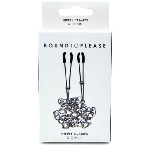 Bound to Please Adjustable Nipple Clamps with Chain – Nickel-Free Nipple Clamps > Sex Toys > Nipple Clamps