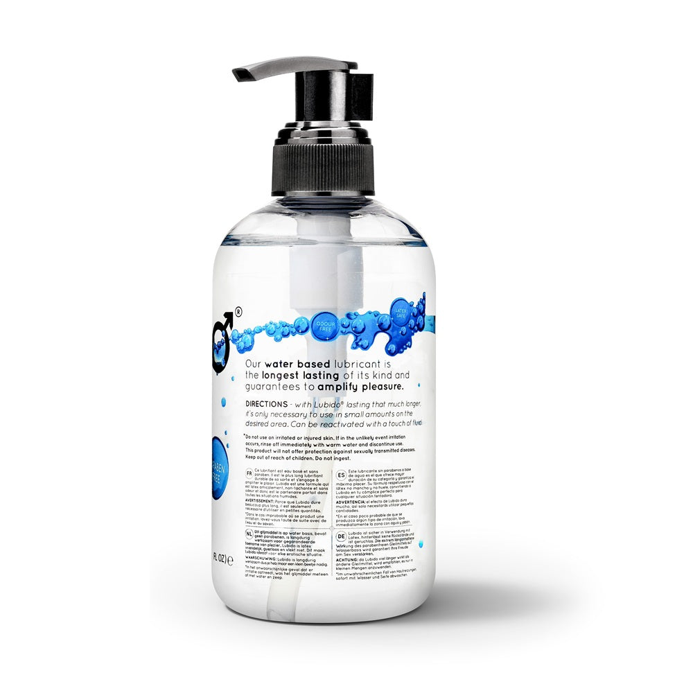 Lubido 250ml Paraben Free Water Based Intimate Lubricant with Pump Dispenser Water Based Lube