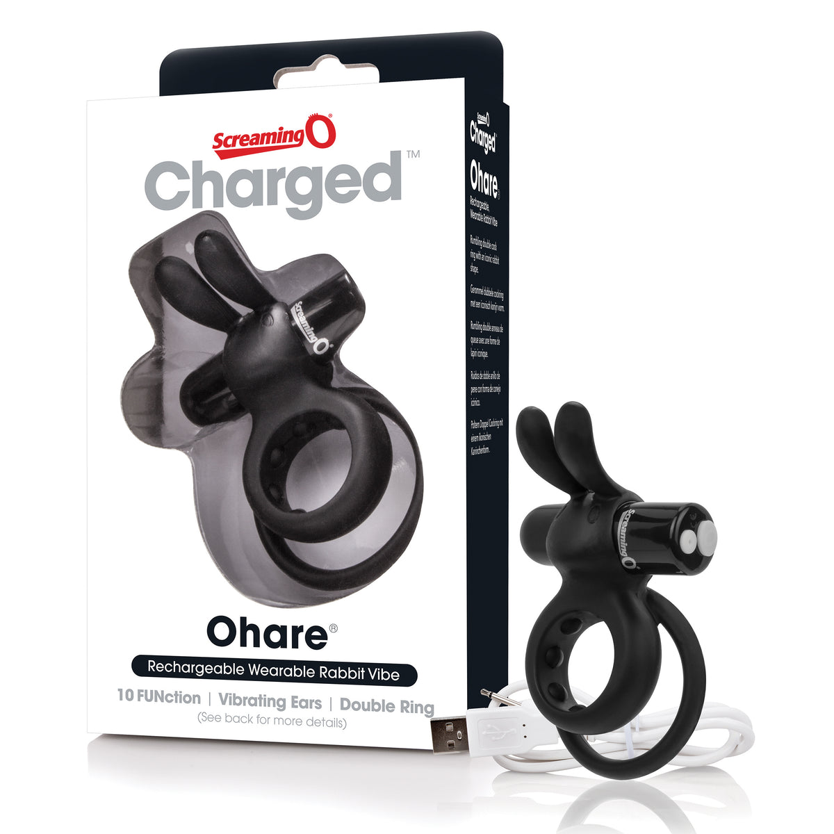 Charged Ohare Rechargeable Double Cock Ring True Silicone – Couples' Intimacy Vibrator > Sex Toys > Couples Toys