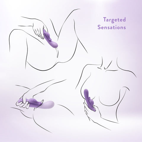 Blush Evelyn Rabbit Vibrator Purple with 10 Modes and Speeds VIBRATORS-RABBIT