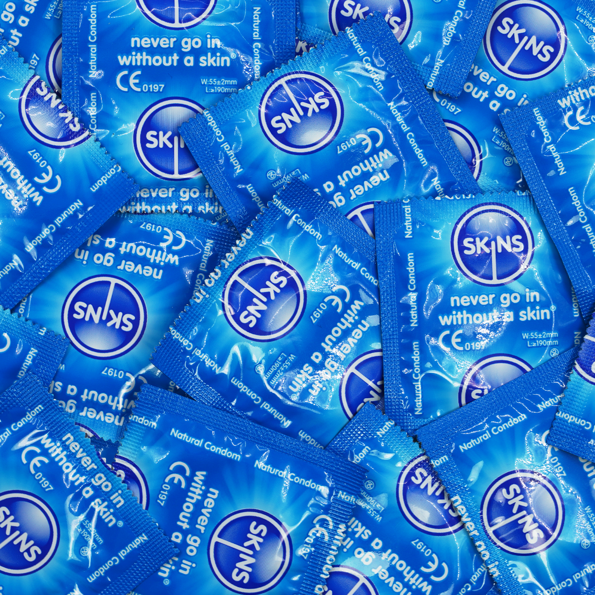 Skins Natural Condoms – Premium Quality Latex Condoms with Light Vanilla Scent - Bulk 500 Pack Default Title > Essentials > Condoms Main image