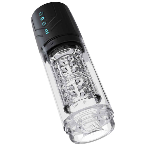 M for Men Whirlwind Pro Black Rechargeable Male Masturbator Strokers - Auto