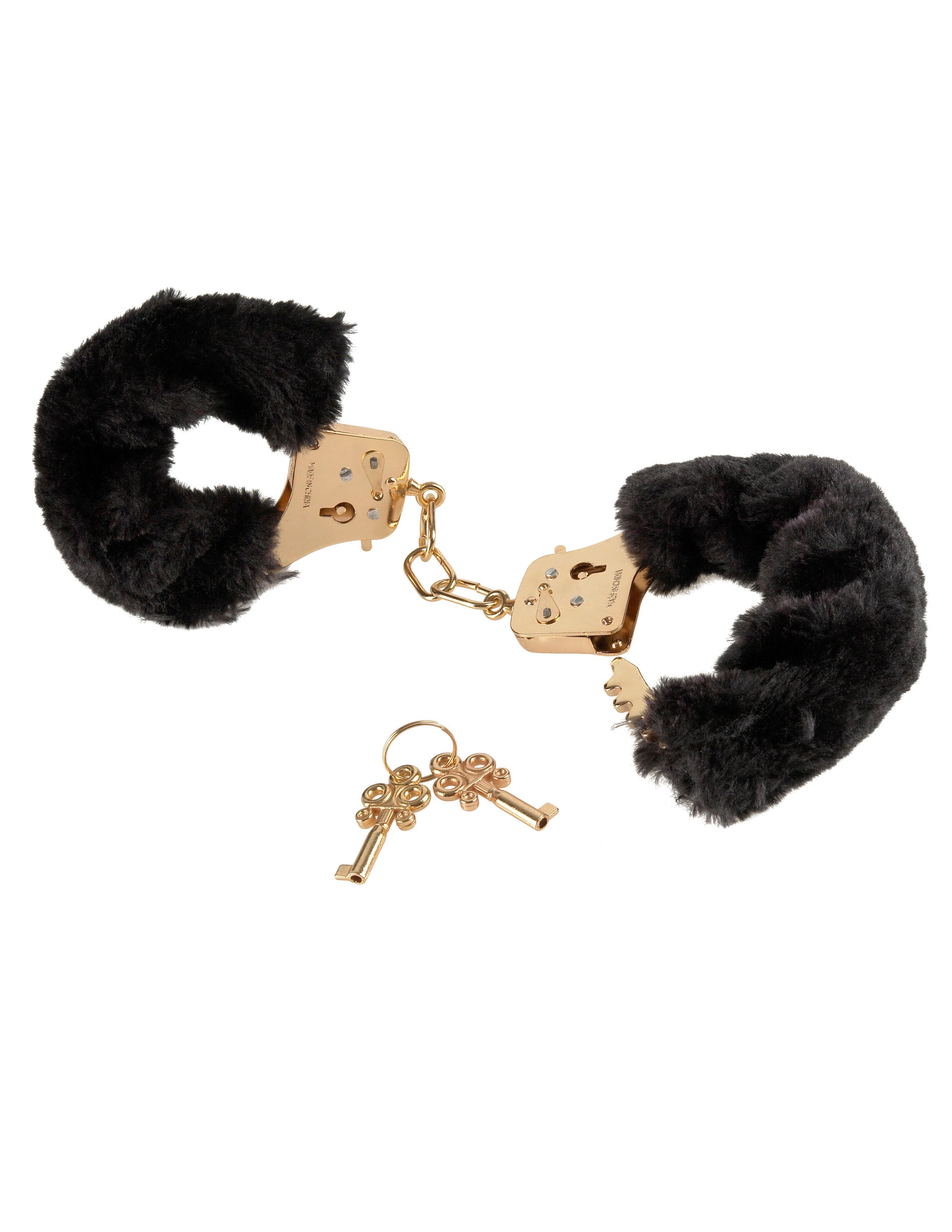 Fetish Fantasy Gold Deluxe Furry Cuffs – Soft Velvet Restraints Black > Bondage Gear > Restraints