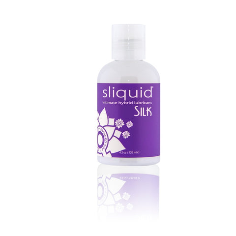 Sliquid Naturals Silk Hybrid Lubricant (125ml) – Vegan Friendly Long-Lasting Personal Lubricant Hybrid Lube