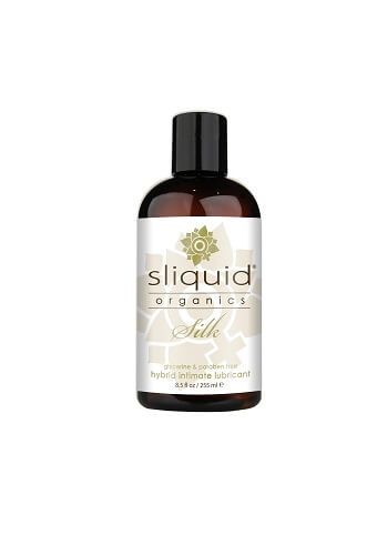 Sliquid Organics Silk Hybrid Lubricant (255ml) – Water and Silicone-Based Personal Lubricant Hybrid Lube