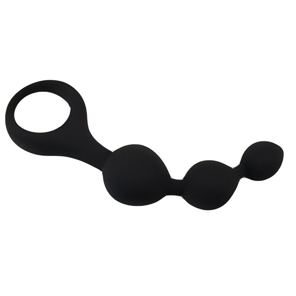 Loving Joy Triple Ripple (Black) – Hypo-Allergenic Silicone 5.5" Anal Beads > Anal Range > Anal Beads