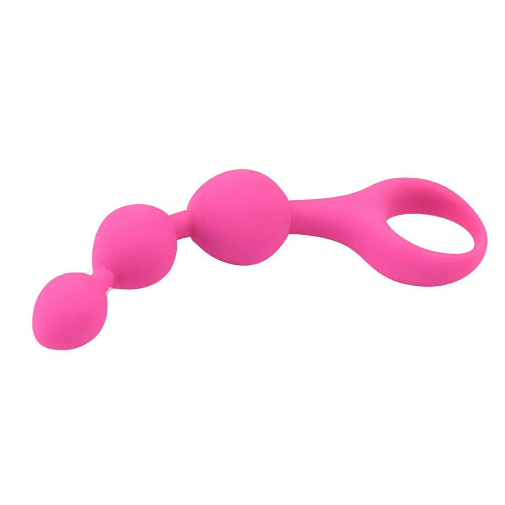 Loving Joy Triple Ripple (Pink) – Hypoallergenic 5.5" Silicone Anal Beads > Anal Range > Anal Beads