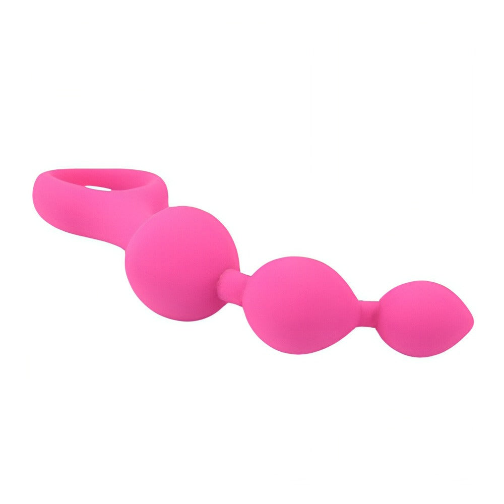 Loving Joy Triple Ripple (Pink) – Hypoallergenic 5.5" Silicone Anal Beads > Anal Range > Anal Beads
