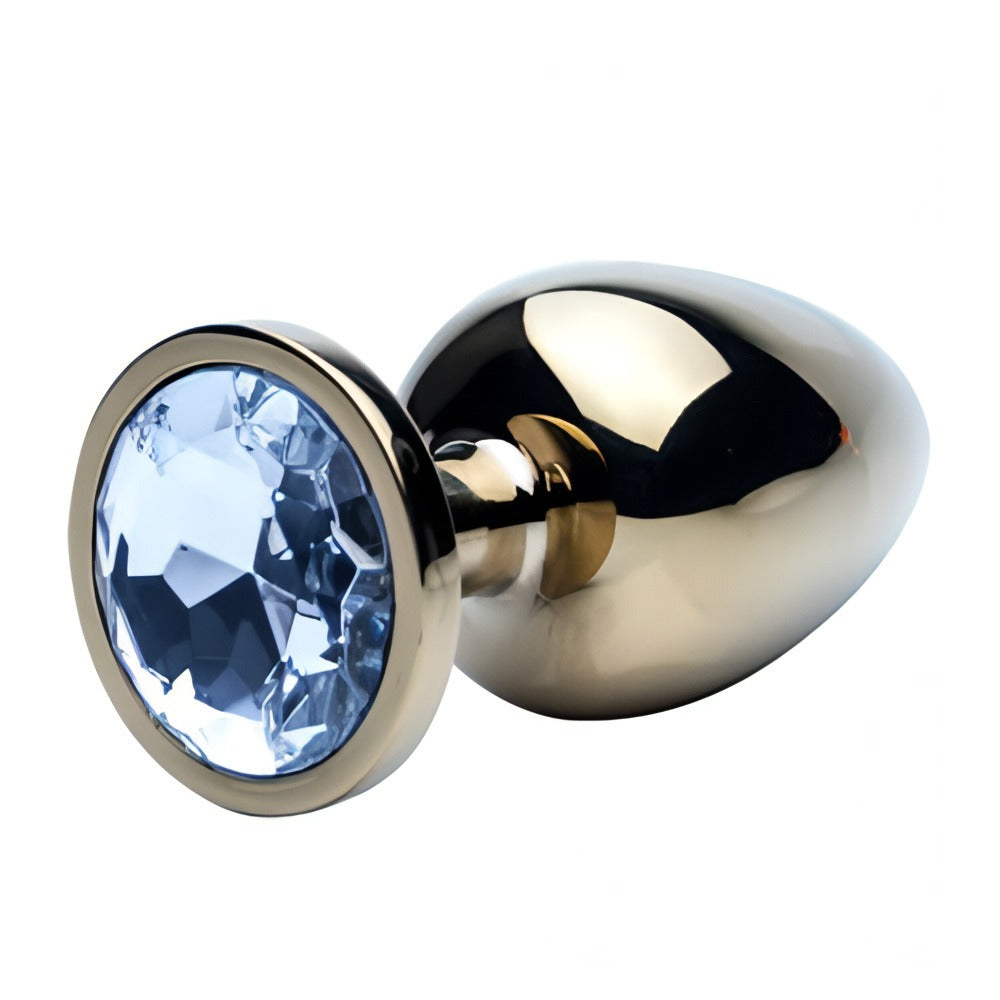 Precious Metals Gold 3.74 Inch Large (Gold) Jewelled Butt Plug – Luxury Butt Plug > Anal Range > Jewel Butt Plugs