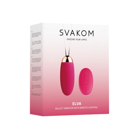 Svakom Elva (Red) – Waterproof Remote Control Vibrating Bullet > Vibrators > Mini Vibrators