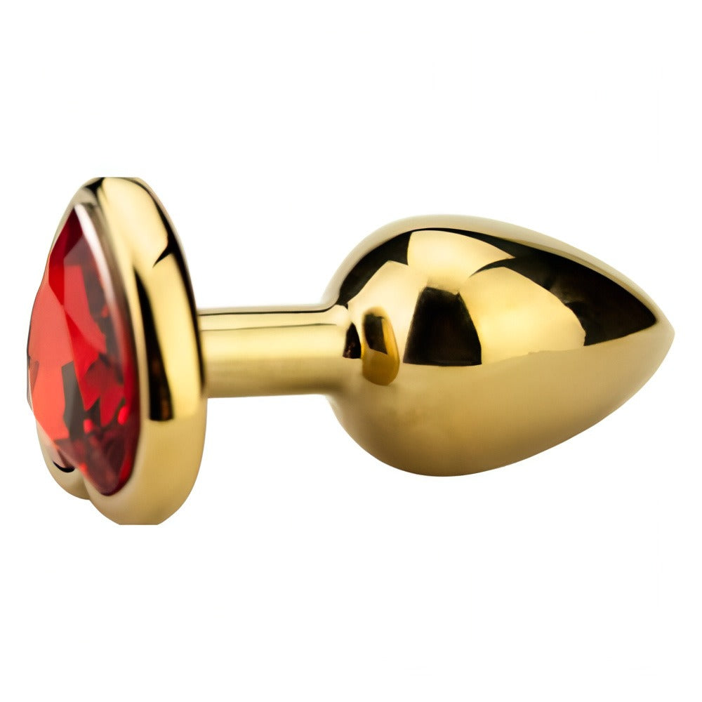 Precious Metals Heart Shaped Butt Plug (Gold) – Jewelled Metal Butt Plug > Anal Range > Jewel Butt Plugs