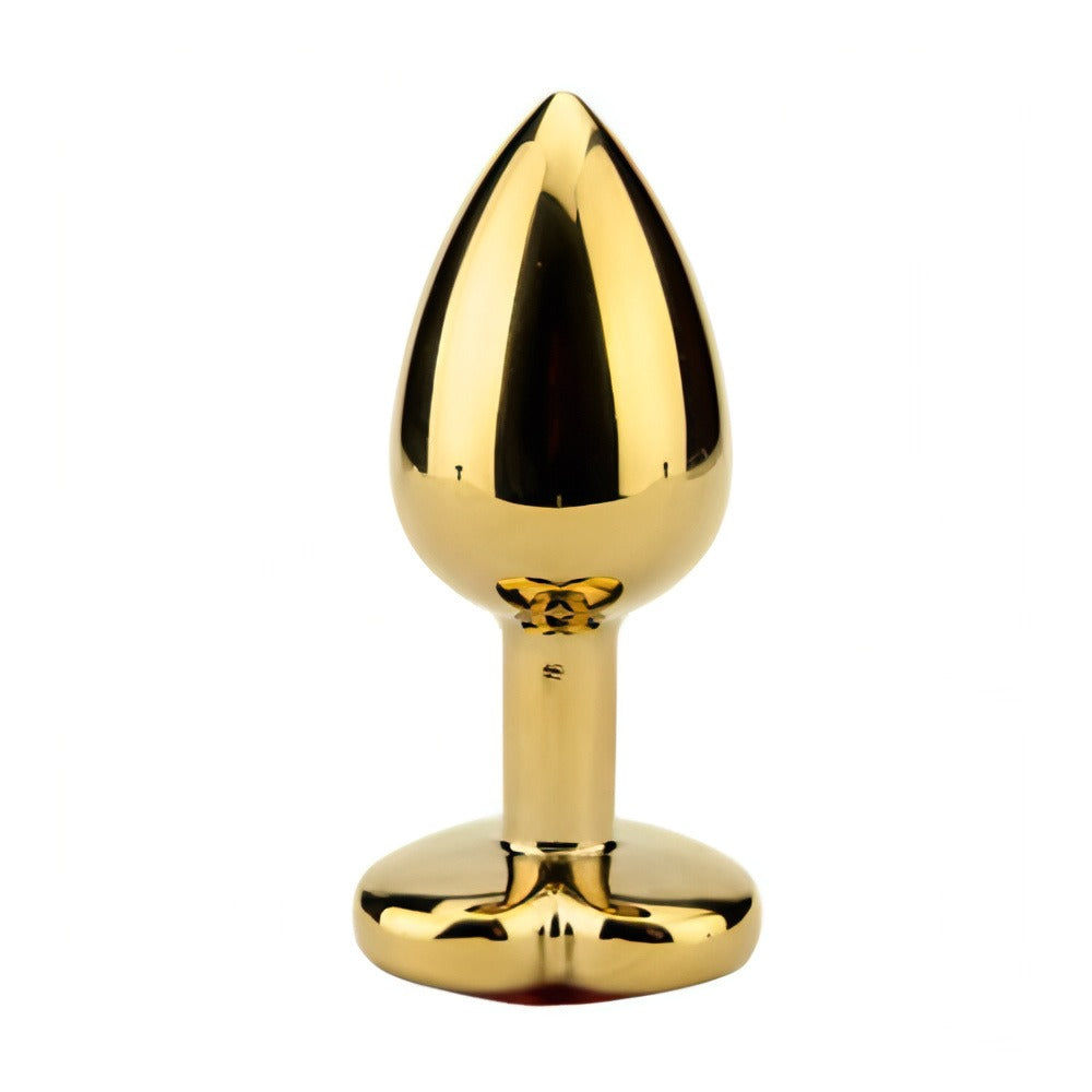 Precious Metals Heart Shaped Jewelled Butt Plug > Anal Range > Jewel Butt Plugs