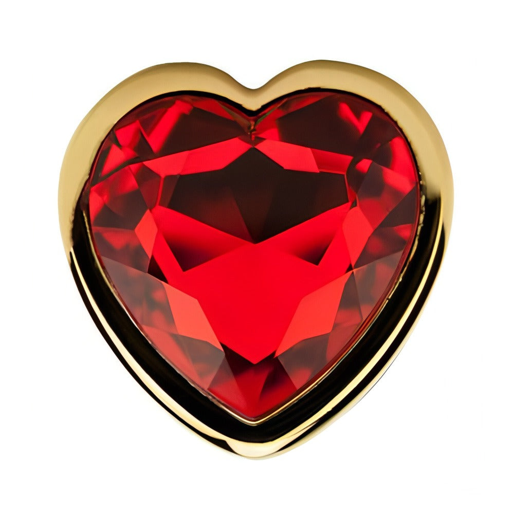 Precious Metals Heart Shaped Jewelled Butt Plug > Anal Range > Jewel Butt Plugs