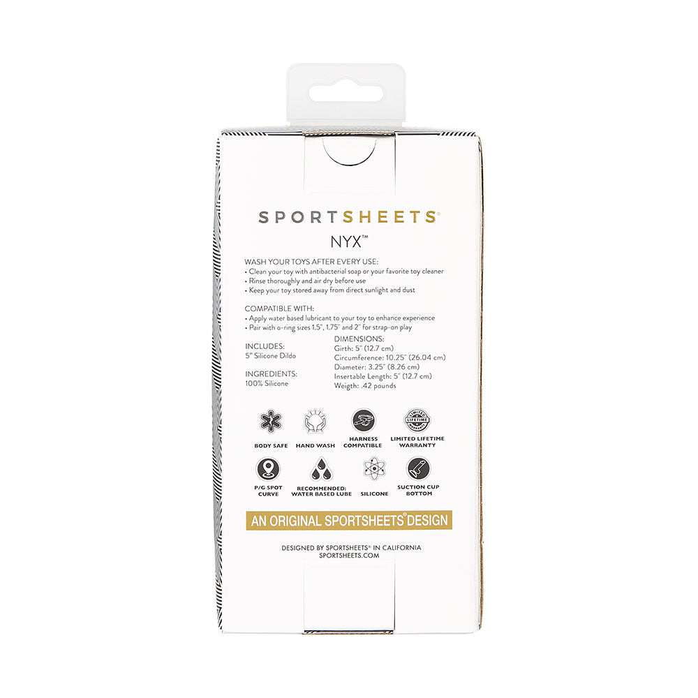 Sportsheets Merge Nyx 5 Inch Solid Silicone Dildo with Suction Cup > Dildos > Slim Dildos