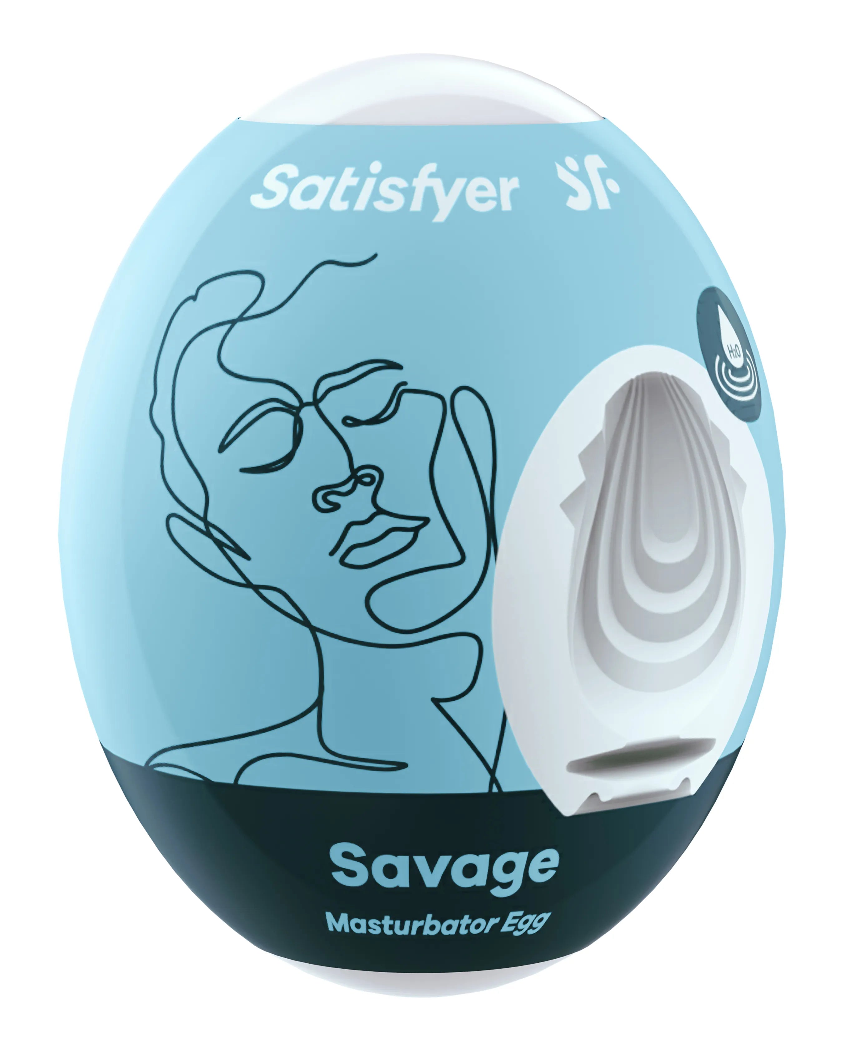 Satisfyer Masturbator Egg Savage – Hydro-Active Material Compact Male Masturbator Toy > Sex Toys For Men > Masturbators Cup
