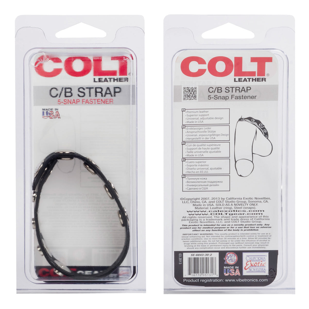Colt Adjustable Leather Strap 5-Snap Fastener – Premium Soft Leather Strap > Clothes > Mens Leather
