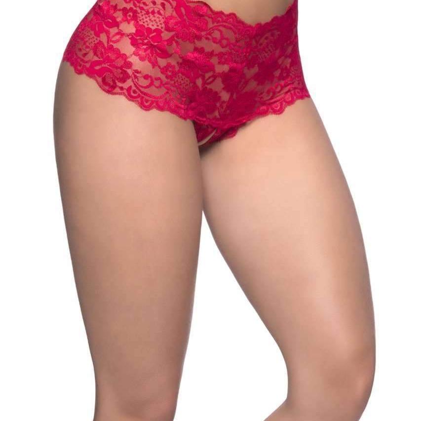 Oh La La Cheri Goodnight Kiss Panty Crotchless Lace Lingerie Panty > Clothes > Panties