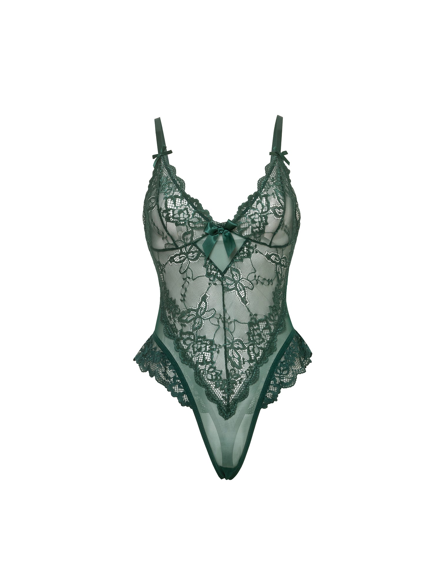 Oh La La Cheri Valentine Teddy – Lace Finish Mesh Panels Lingerie > Clothes > Teddies